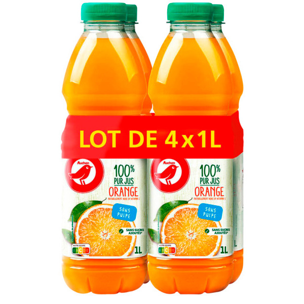 Pur Jus Orange Sans Pulpe Auchan