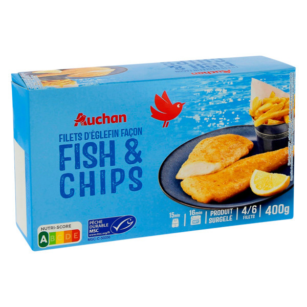 Filets D'églefin Façon & Fish And Chips Auchan