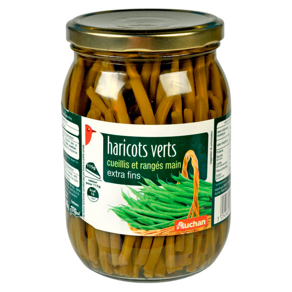 Haricots Verts Extra Fins Cueillis Et Rangés Main Auchan