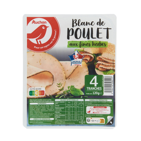 Blanc De Poulet Aux Fines Herbes Auchan