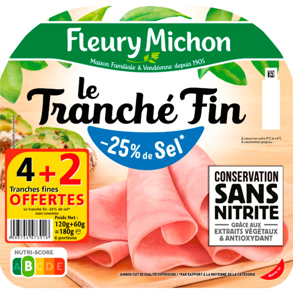 Jambon Le Tranché Fin Fleury Michon