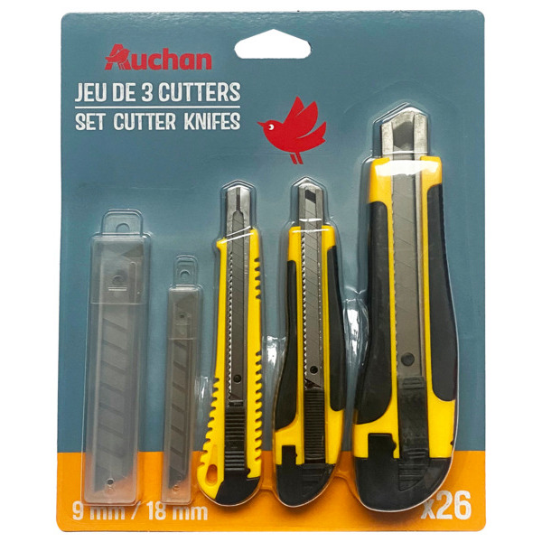 Lot De 3 Cutters + Lames