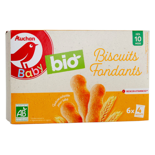 Biscuits Fondants Auchan Baby Bio