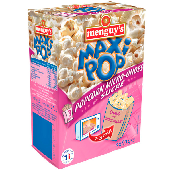 Pop Corn Sucrés Micro-Ondes Menguy's