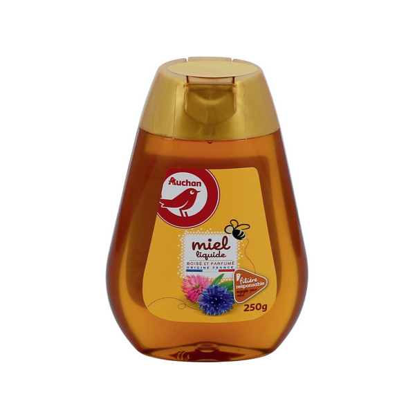 Miel Liquide Squeeze Filière Auchan " Cultivons Le Bon "