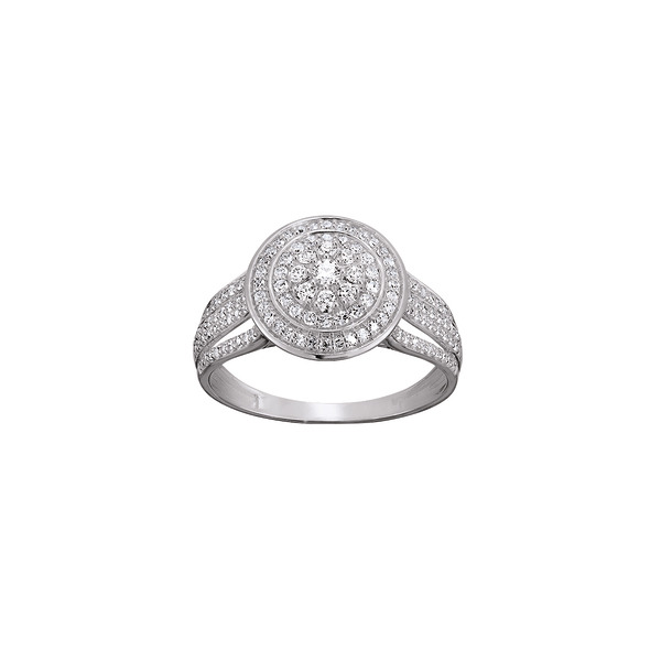 Bague Or Blanc 750 Millièmes Et Diamants 0,52 Carat*