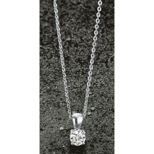 Collier Platine Et Diamant 0,30 Carat