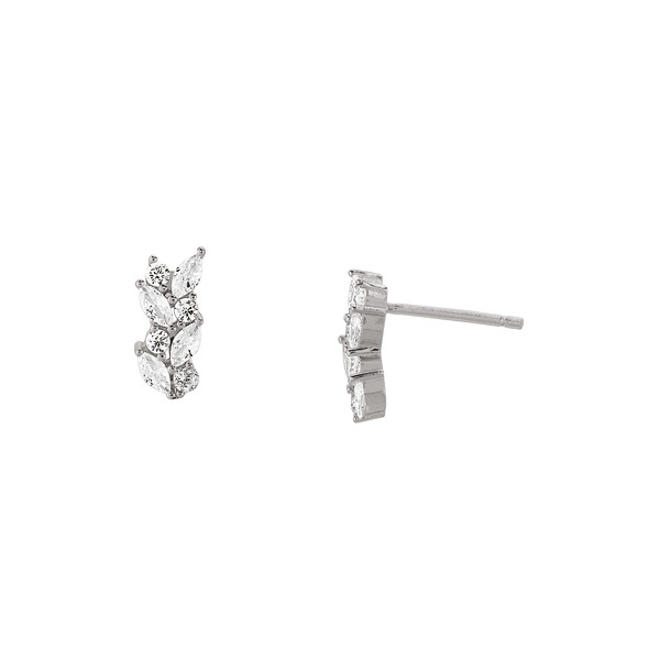 Boucles D'oreilles Argent Et Oxydes De Zirconium