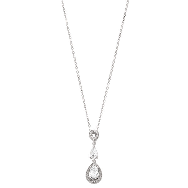 Collier Argent Et Oxydes De Zirconium