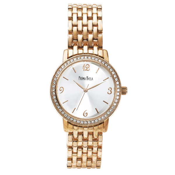 Montre Prima Bella Femme Rosée Strass