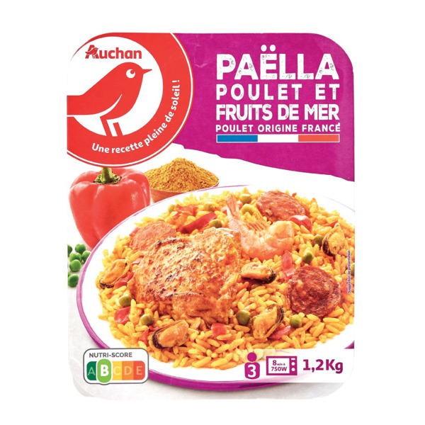 Paëlla Poulet Et Fruits De Mer Auchan