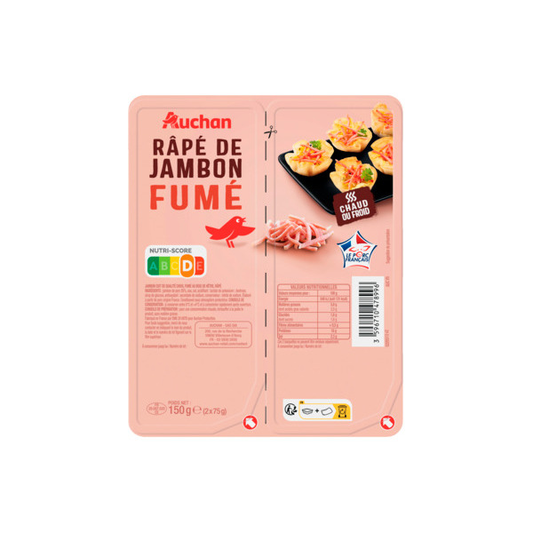 Râpé De Jambon Fumé Auchan