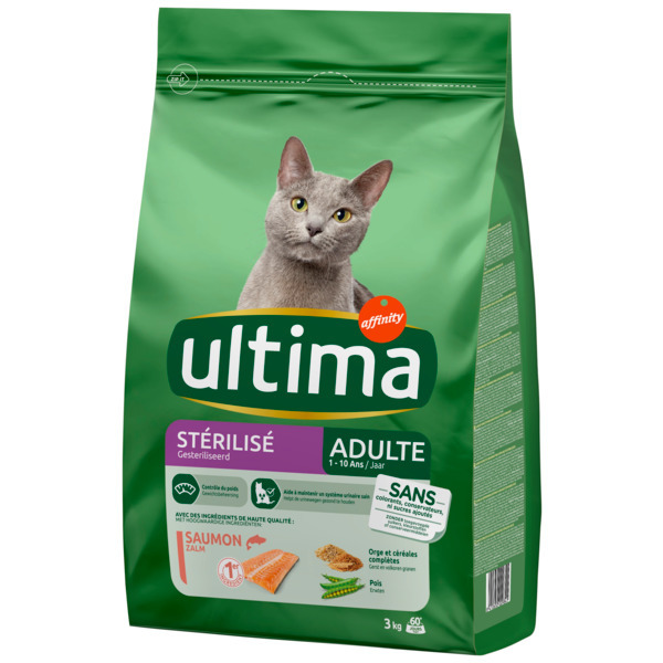 Croquettes Au Saumon Pour Chat Stérilisé Adulte Ultima