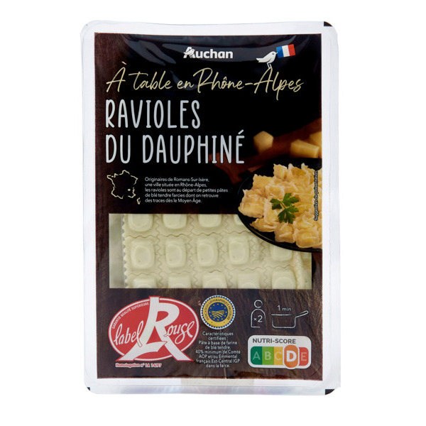 Ravioles Du Dauphiné Label Rouge Auchan À Table En France