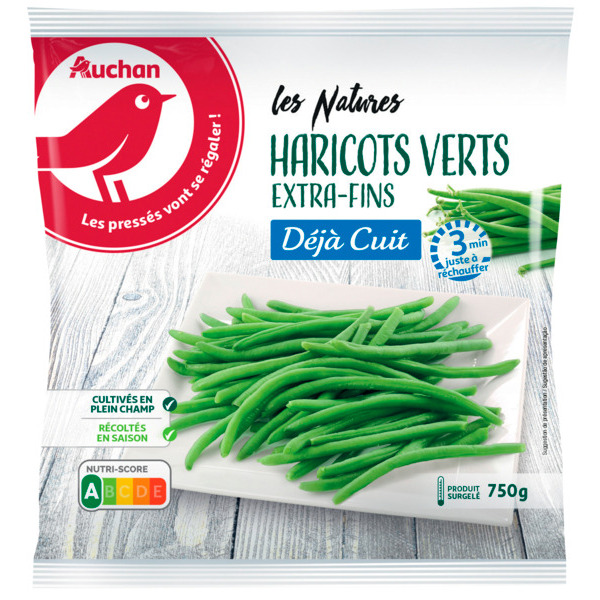 Haricots Verts Extra Fins Déjà Cuits Surgelés Auchan