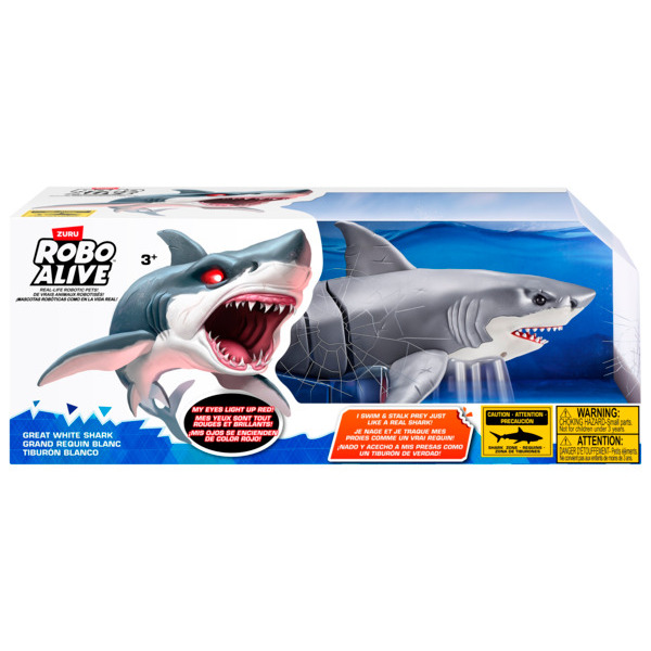 Robo Alive White Shark Attack