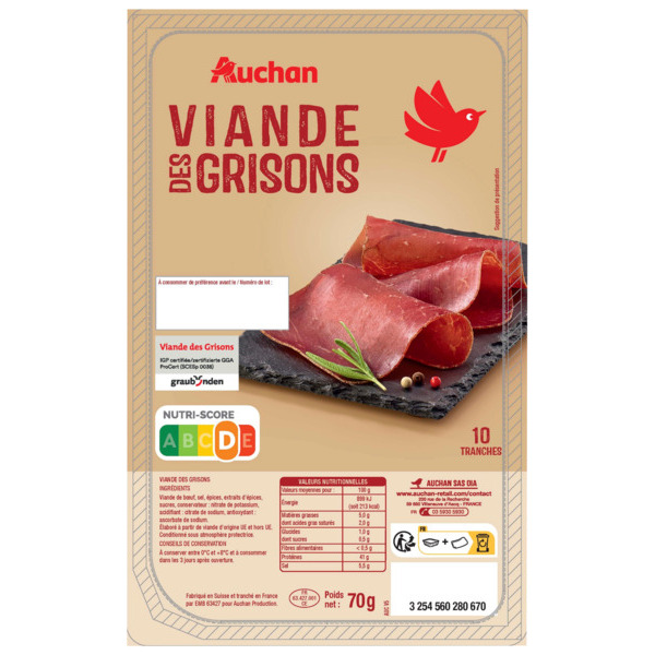 Viande Des Grisons Auchan