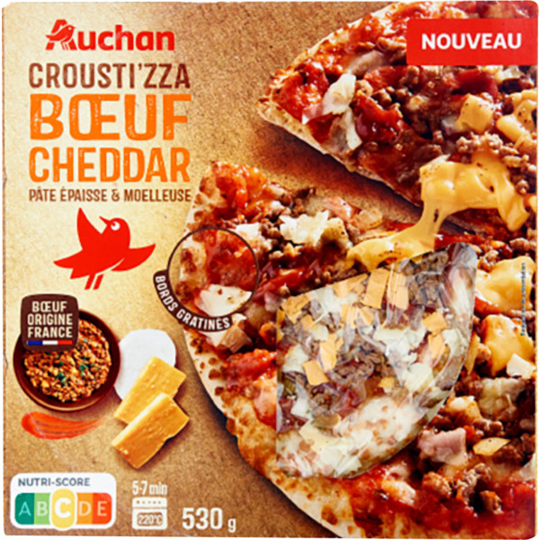 La Croust'izza Boeuf Cheddar Auchan