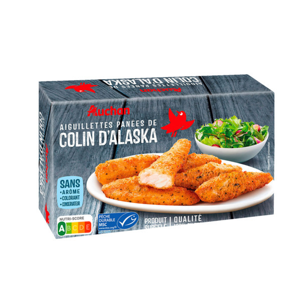 Aiguillettes Panées De Colin D'alaska Surgelées Auchan