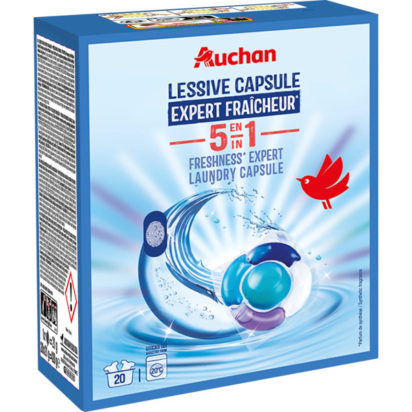 Lessive Capsule Expert Fraicheur Auchan