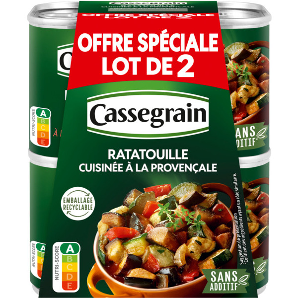 Légumes Cuisinés Ratatouille À La Provençale Cassegrain