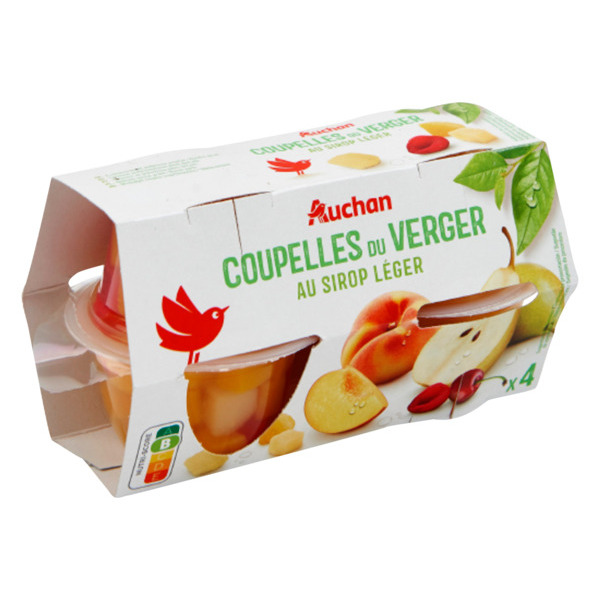 Coupelles Du Verger Au Sirop Léger Auchan