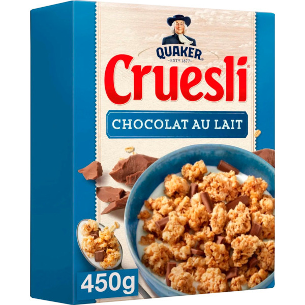 Céréales Quaker Cruesli Chocolat Au Lait