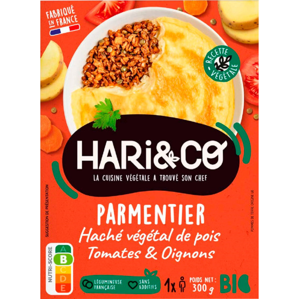 Parmentier Végétal De Pois Tomate Oignons Bio Hari&Co