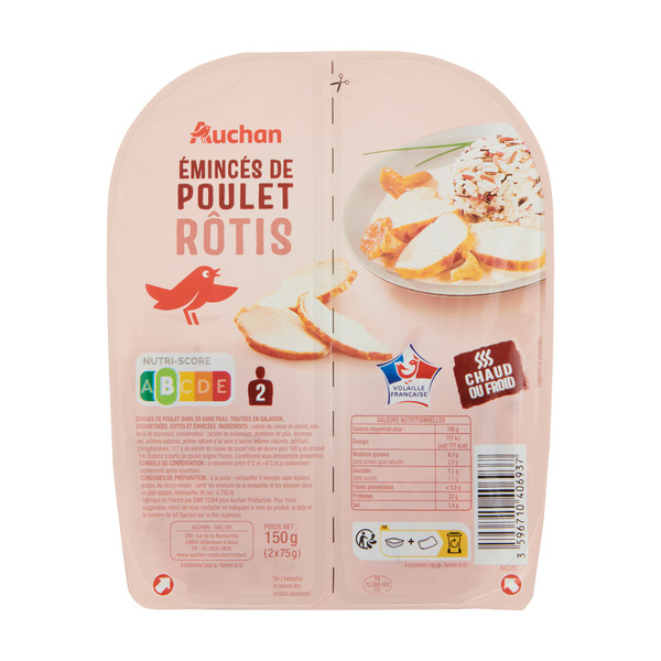 Émincés De Poulet Rôti Auchan