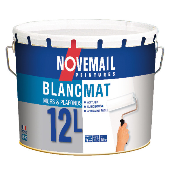 Peinture Murs & Plafonds Bi-Couche Blanc Mat 12 L