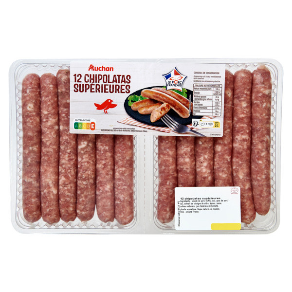 12 Chipolatas Supérieures Auchan