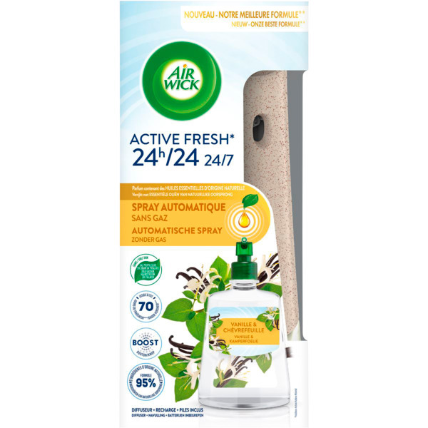 Spray Automatique Active Fresh Vanille & Chèvrefeuille Air Wick