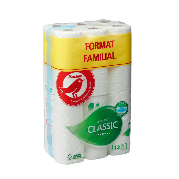 Essuie Tout Classic Format Familial Auchan