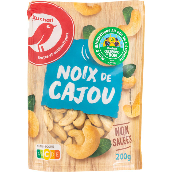 Noix De Cajou Non Salées Filière Auchan "Cultivons Le Bon"