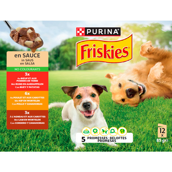 Repas En Sauce Aux Viandes Et Légumes Pour Chiens Adultes Friskies