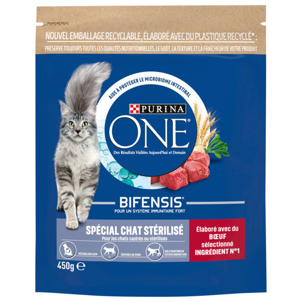 Croquettes Au Boeuf Et Au Blé Pour Chat Stérilisé Purina One 