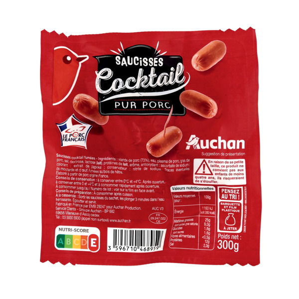 Saucisse Cocktail Auchan