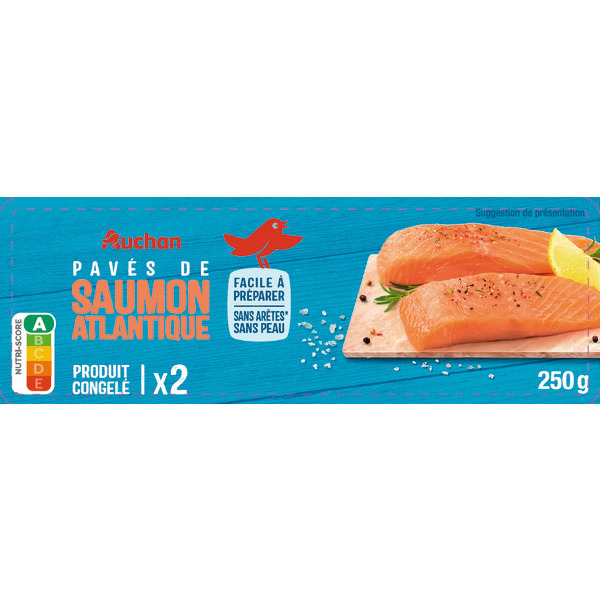 Pavés De Saumon Atlantique Congelés Auchan