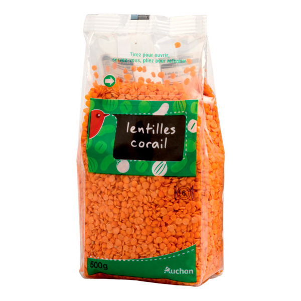 Lentilles Corail Auchan