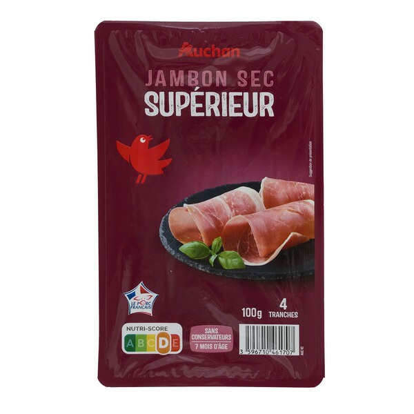 Jambon Sec Supérieur Auchan