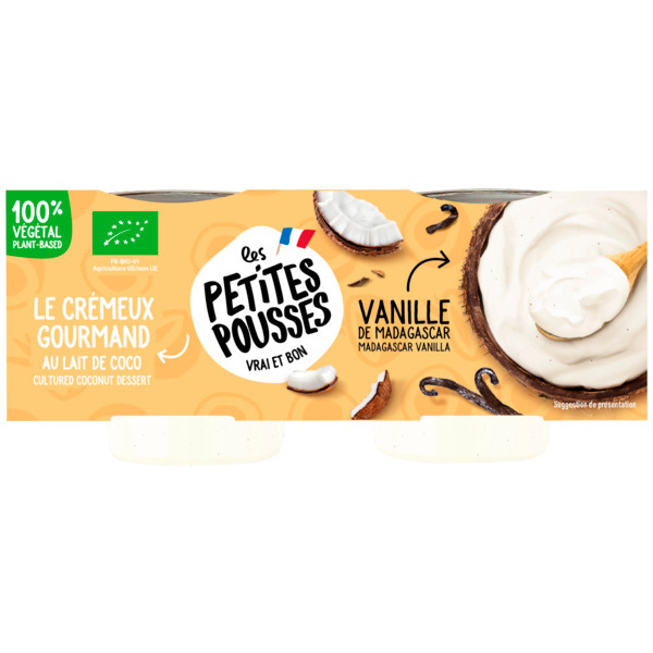 Dessert Végétal Brassé Coco Vanille Bio Les Petites Pousses