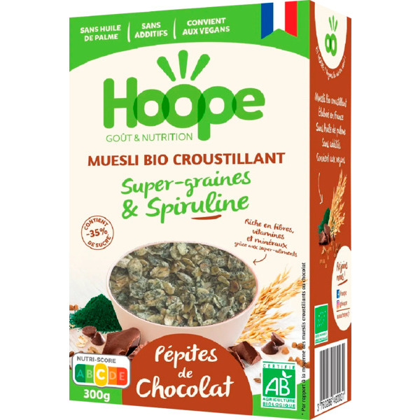 Muesli Bio Croustillant Chocolat Hoope