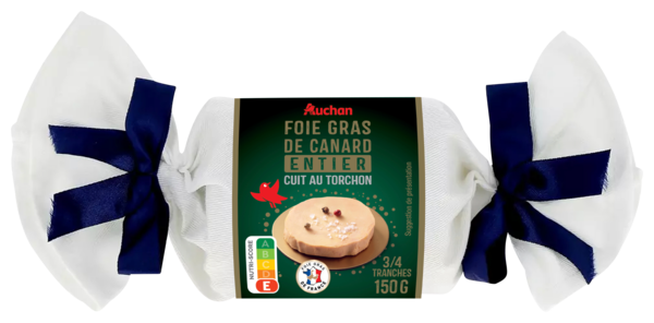 Foie Gras De Canard Entier Au Torchon Auchan