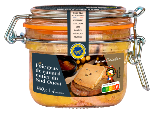 Foie Gras De Canard Entier Igp Du Sud Ouest Auchan Collection