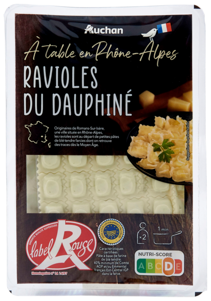 Ravioles Du Dauphiné Label Rouge Igp Auchan À Table En France