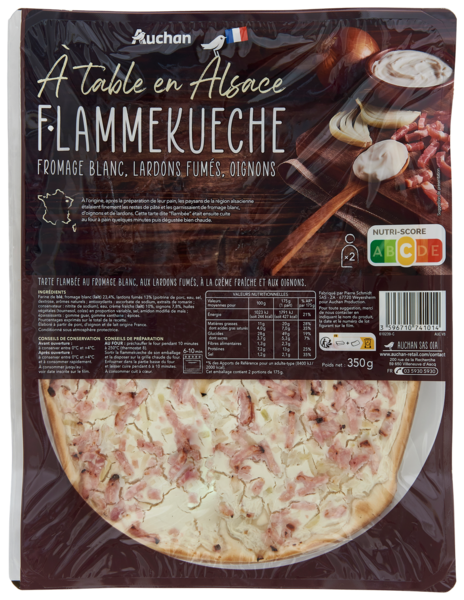 Flammekueche Auchan À Table En France