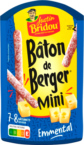 Mini Bâton De Berger Emmental Justin Bridou