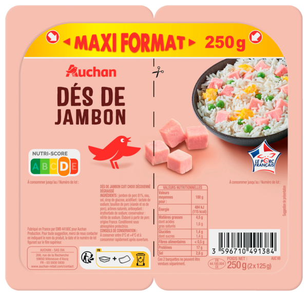 Dés De Jambon Auchan