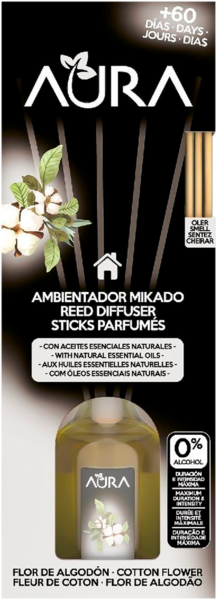 Diffuseur Sticks Parfumés Fleur De Coton Aura