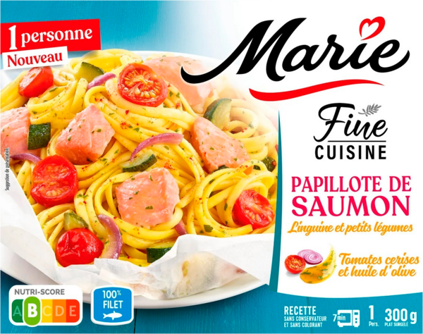 Papillote De Saumon Linguine Et Petits Légumes Marie